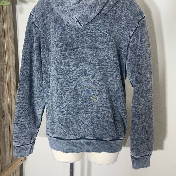 Talentless heavyweight sweatshirt hoodie black denim acid wash 100% Cotton RARE - Picture 5 of 8